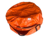 Fire bucket bag open with bucket inside